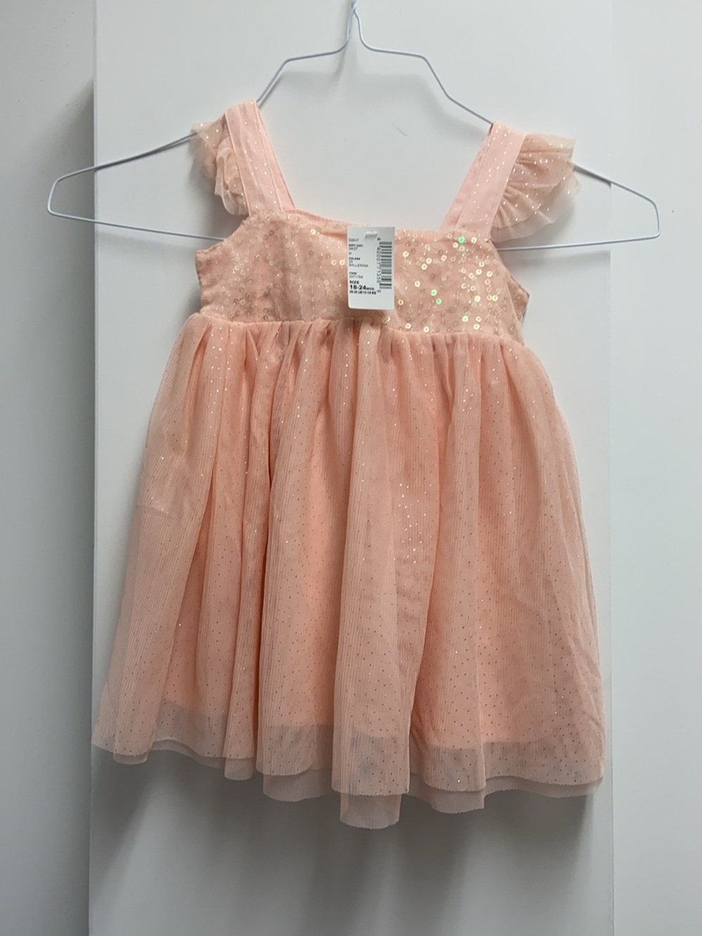 NWT Peach Sparkle Tulle Girls' Dress